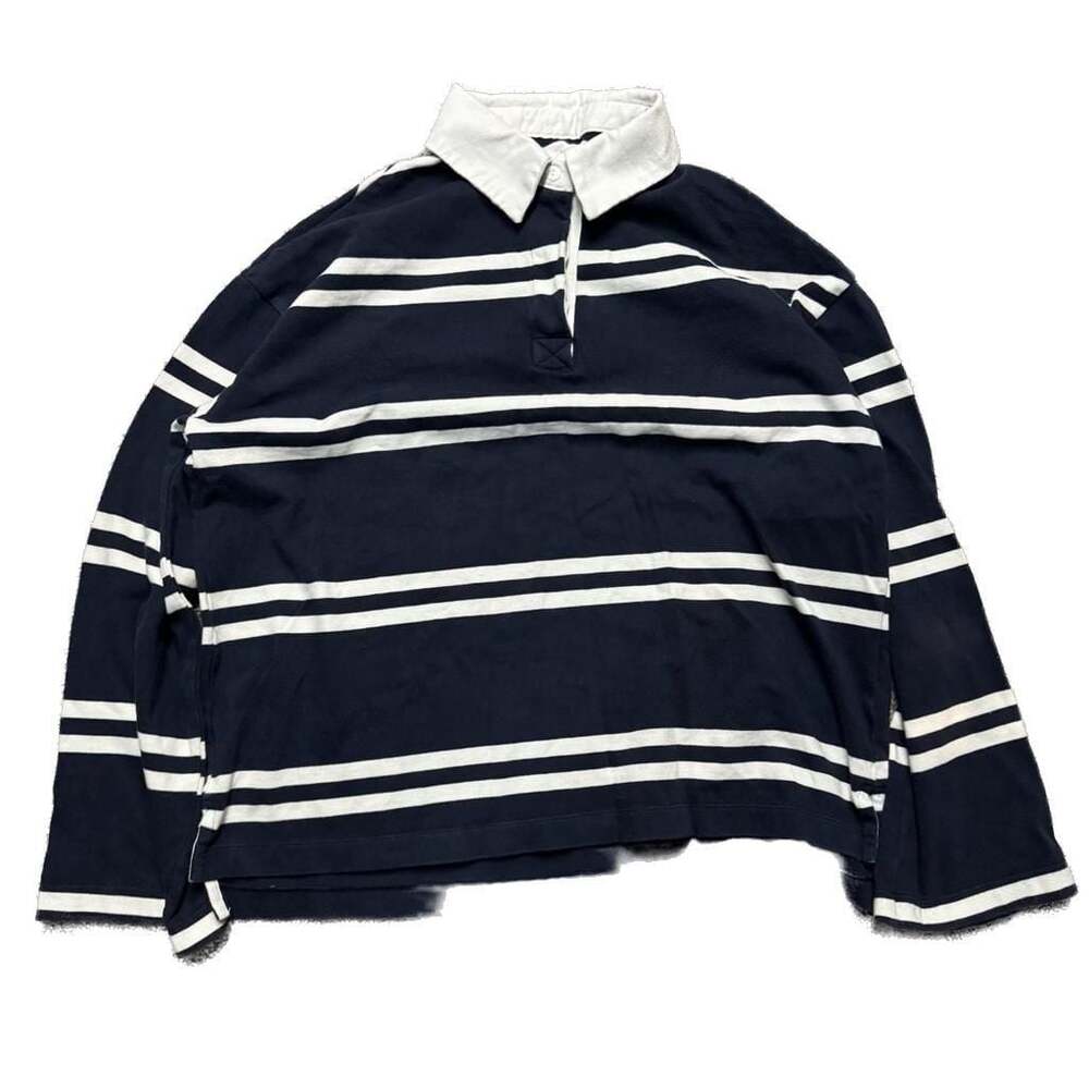 Abercrombie & Fitch Long Sleeve Striped Rugby Polo Shirt